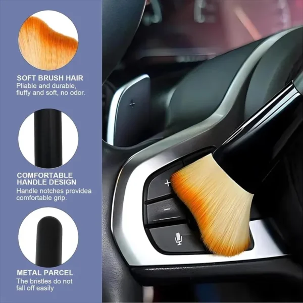 2pcs Multipurpose Cleaning Brush for Car Interior Air Conditio Outlet Crevice Dust Removal Brushes Office Home Clean Brush Tools - Image 2
