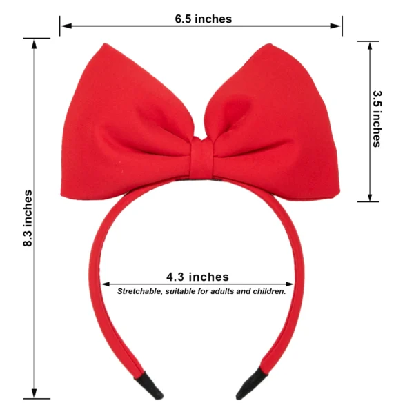 CHuangQi 2pcs Big Bow Headband, Halloween Christmas Cosplay Headdress, Cute Princess Hair Accessories for Women & Girls - Image 2