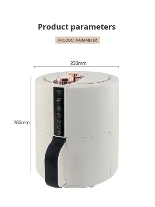 household Large capacity smokeless electric fryer Multi functional intelligent stainless steel air f - Image 6