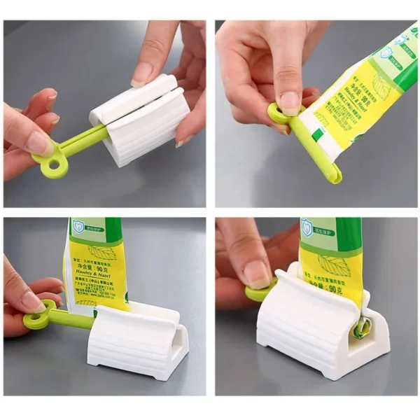 Toothpaste Squeezer Tooth Paste Holder Oral Care Bathroom Tools Tube Cosmetics Press Facial Cleanser Rolling Squeezing Dispenser - Image 4