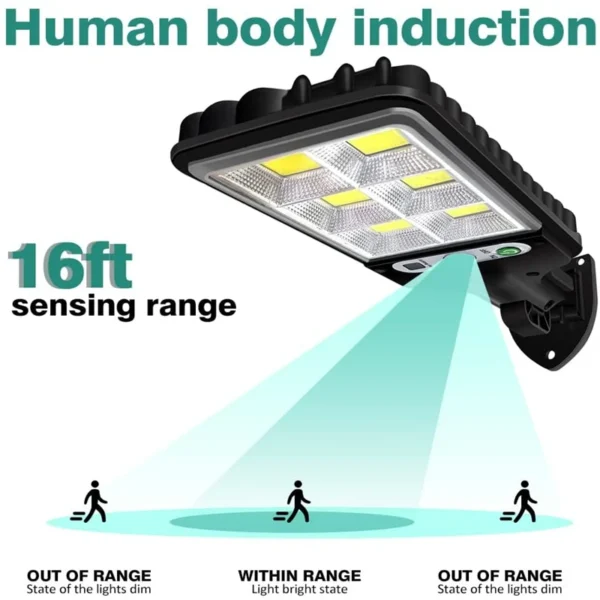 1~4pcs Solar Lights Outdoor With 3 Mode Waterproof Motion Sensor Security Lighting LED Wall Street Lamp for Garden 108/117COB - Image 4