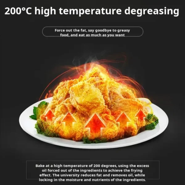 household Large capacity smokeless electric fryer Multi functional intelligent stainless steel air f - Image 5