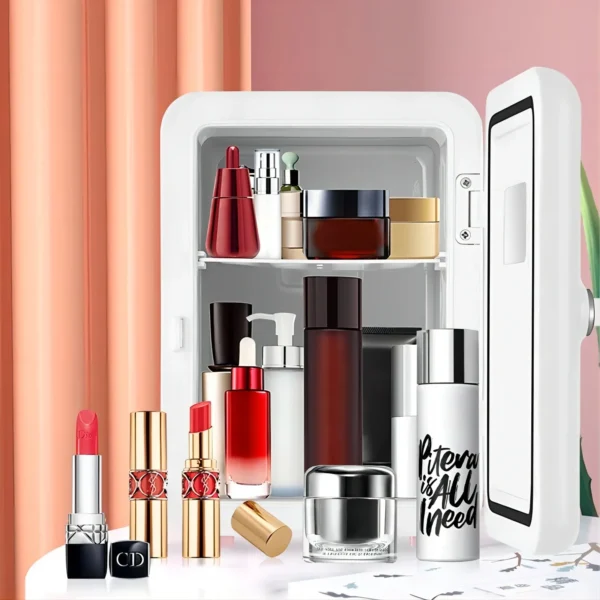 12V/110V/220V Mini Multifunction Refrigerator Cosmetics Mask Beverage Cooler Makeup Compact Dormitory Cooler for Car Home - Image 2